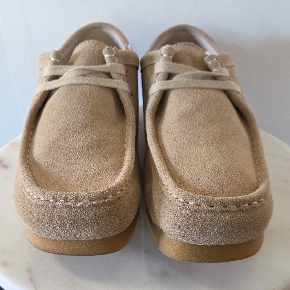 Project Cloud Women’s Suede Tie Loafers in Light Beige Size 9 - Picture 2 of 6